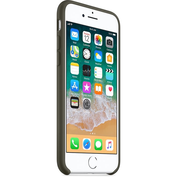Силиконовый чехол накладка Apple Silicone Case для iPhone 8 Оливковый - Изображение 20877