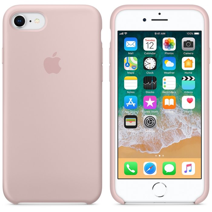 Силиконовый чехол накладка Apple Silicone Case для iPhone 8 Розовый песок - Изображение 20891