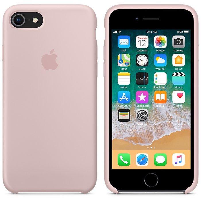 Силиконовый чехол накладка Apple Silicone Case для iPhone 8 Розовый песок - Изображение 20899