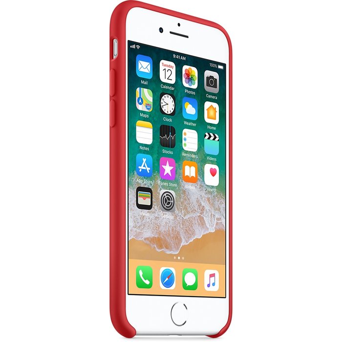 Силиконовый чехол накладка Apple Silicone Case для iPhone 8 Красный - Изображение 20927