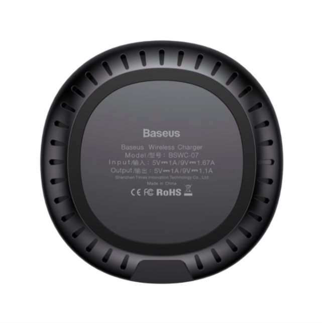 Быстрая беспроводная зарядка Baseus Ufo Desktop Wireless Черная - Изображение 20947