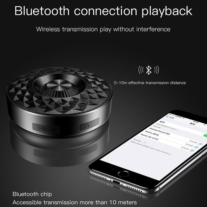 Портативная Bluetooth колонка с флэшкой Baseus E03 Waterproof Серебро - Изображение 20981