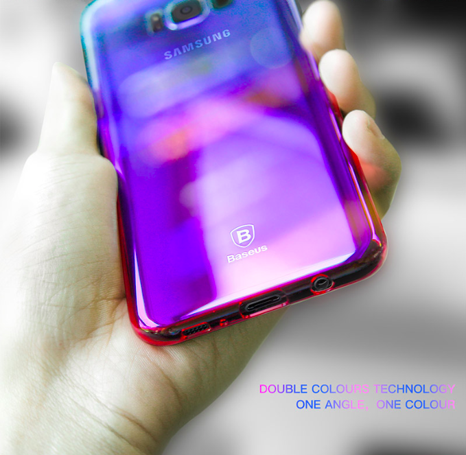 Чехол накладка Baseus Glaze для Samsung Galaxy S8 Синий - Изображение 6885