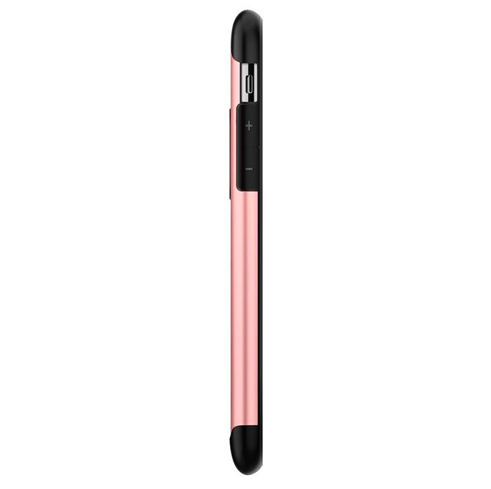Противоударный чехол накладка Spigen Slim Armor для iPhone X Розовый - Изображение 21569