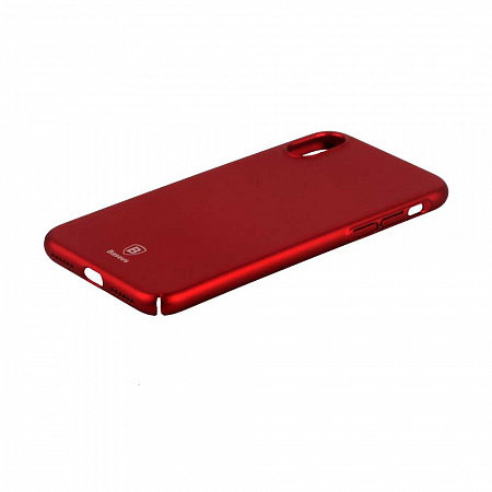 Чехол накладка Baseus Thin Case для iPhone X Красный - Изображение 31173
