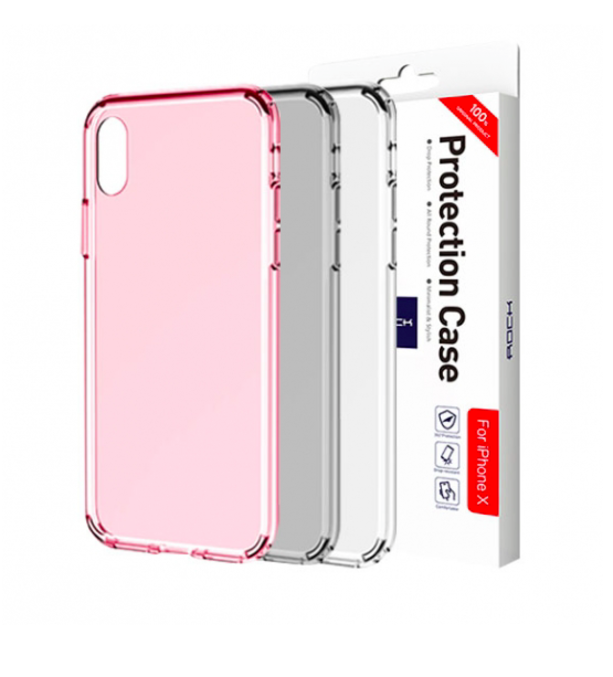 Чехол накладка Rock Pure Series для iPhone X Розовый - Изображение 31243
