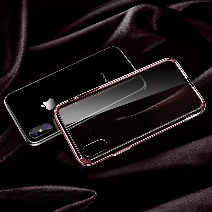 Чехол накладка Rock Pure Series для iPhone X Розовый - Изображение 31261