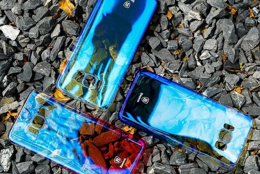 Чехол накладка Baseus Glaze для Samsung Galaxy S8 Синий