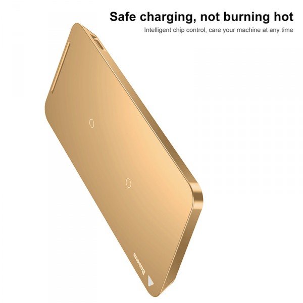 Беспроводная зарядка + подставка Baseus Multifunctional Wireless Charging Pad Золотая - Изображение 31371
