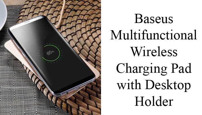 Беспроводная зарядка + подставка Baseus Multifunctional Wireless Charging Pad Золотая - Изображение 31375