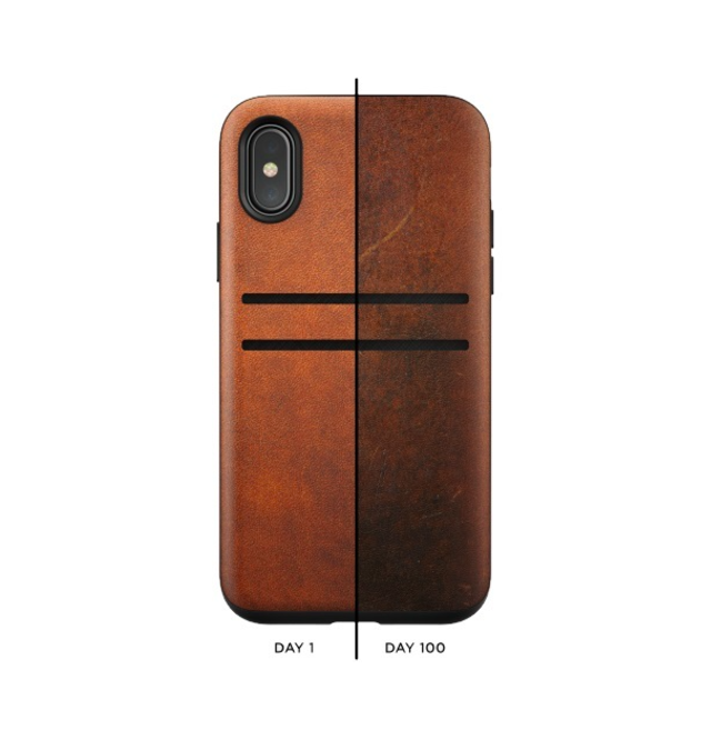 Кожаный чехол Nomad Leather Wallet Case для iPhone X Коричневый - Изображение 31563
