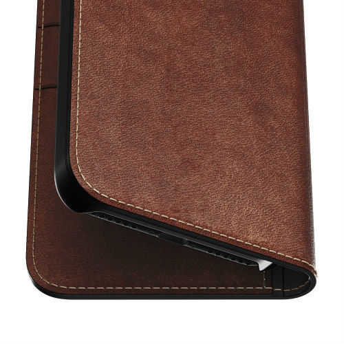 Кожаный чехол книжка Nomad Leather Folio Case для iPhone X Коричневый - Изображение 31659