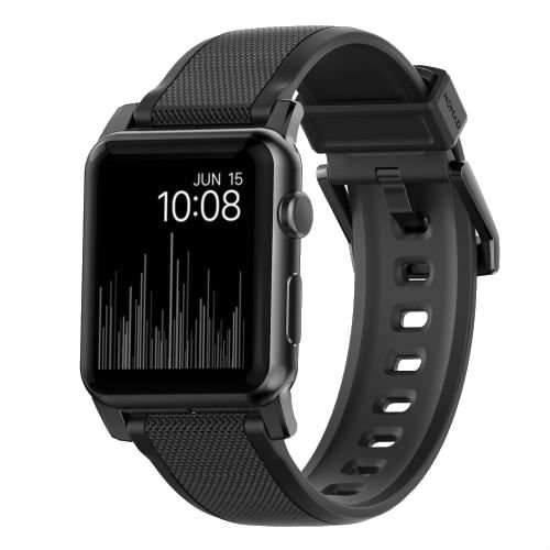 Ремешок силиконовый Nomad Rugged для Apple Watch (42мм) Черная застежка - Изображение 31977