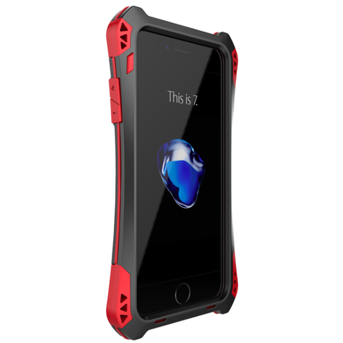 Противоударный чехол R-Just Amira для iPhone 8 Plus Черно-красный - Изображение 32547