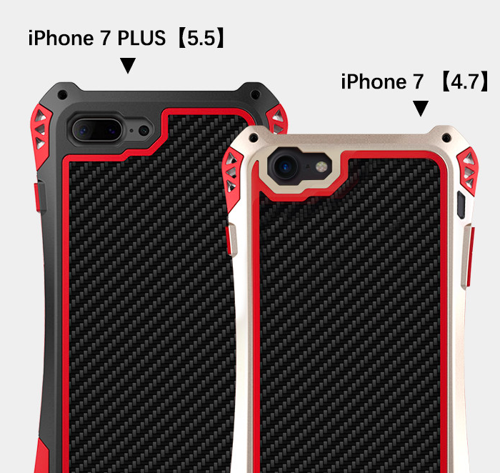 Противоударный чехол R-Just Amira для iPhone 8 Plus Черно-красный - Изображение 32555