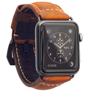 Ремешок кожаный Mad Strap для Apple Watch 3 / 2 / 1 (38mm) Черная застежка - Изображение 32593