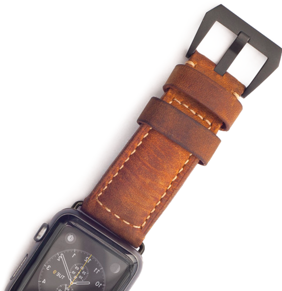 Ремешок кожаный Mad Strap для Apple Watch 3 / 2 / 1 (38mm) Серебряная застежка - Изображение 32603