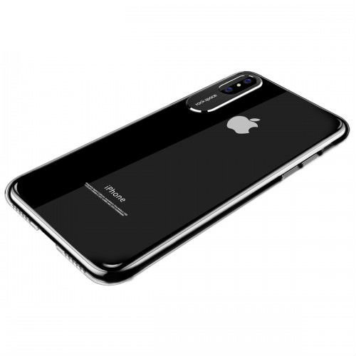 Прозрачный чехол накладка с черной каймой Rock Space для iPhone X - Изображение 32651