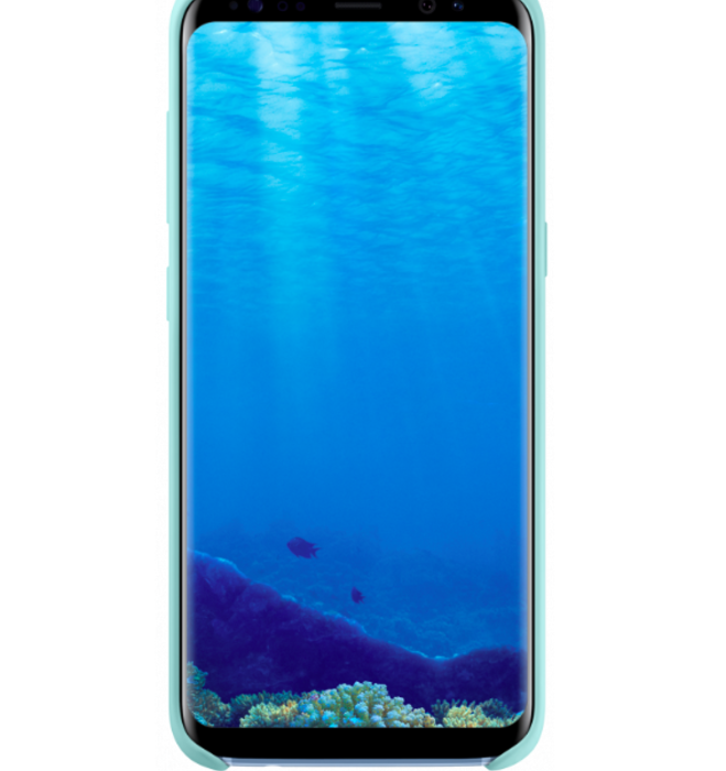Силиконовый чехол накладка для Samsung Galaxy S8 Plus Голубой - Изображение 33125
