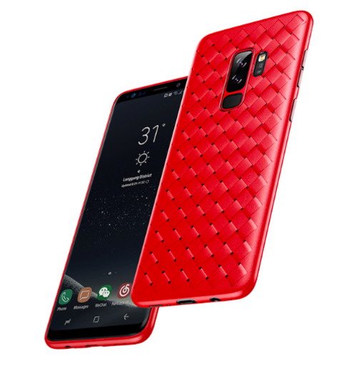 Чехол накладка Baseus BV Weaving Case для Samsung Galaxy S9 Plus Красный - Изображение 33261