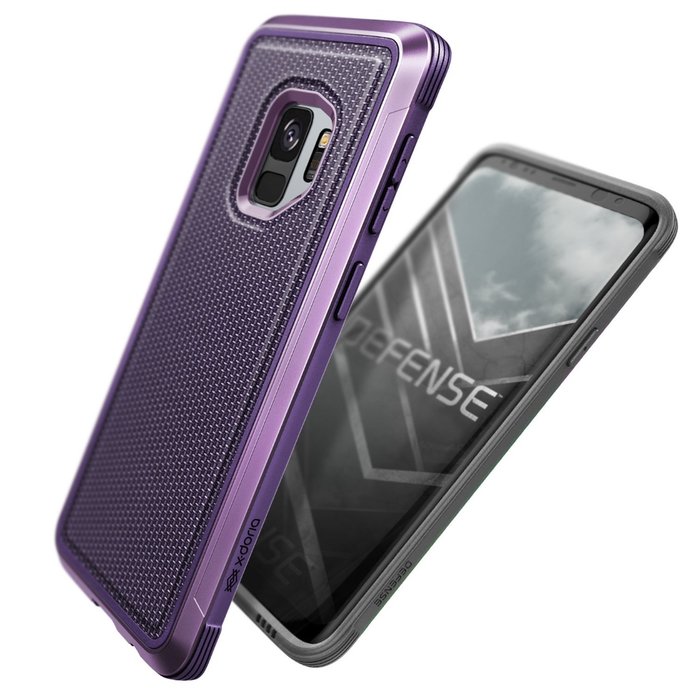 Противоударный чехол накладка X-Doria Defense Lux для Samsung Galaxy S9 Фиолетовый - Изображение 33375