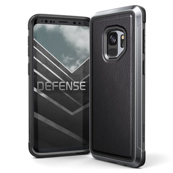 Противоударный кожаный чехол накладка X-Doria Defense Lux для Samsung Galaxy S9 Черный - Изображение 33423