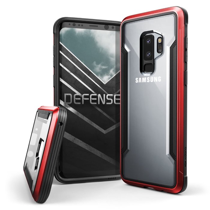 Противоударный чехол накладка X-Doria Defense Shield для Samsung Galaxy S9 Plus Красный - Изображение 33445