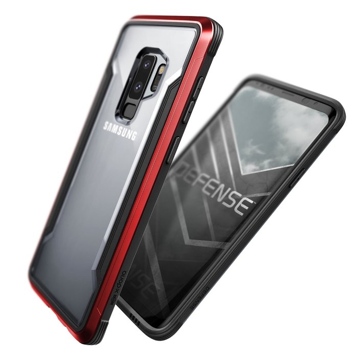 Противоударный чехол накладка X-Doria Defense Shield для Samsung Galaxy S9 Plus Красный - Изображение 33447