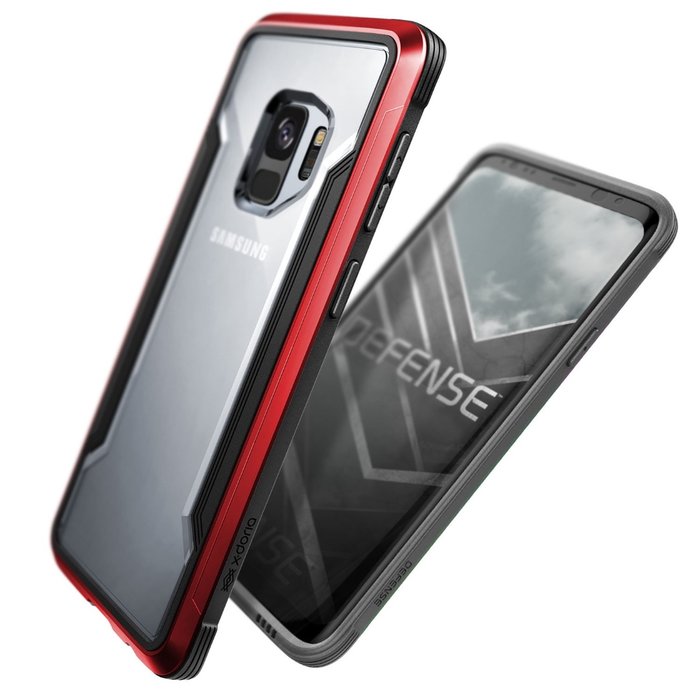 Противоударный чехол накладка X-Doria Defense Shield для Samsung Galaxy S9 Красный - Изображение 33579