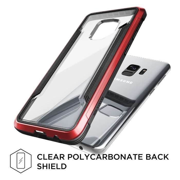 Противоударный чехол накладка X-Doria Defense Shield для Samsung Galaxy S9 Красный - Изображение 33581