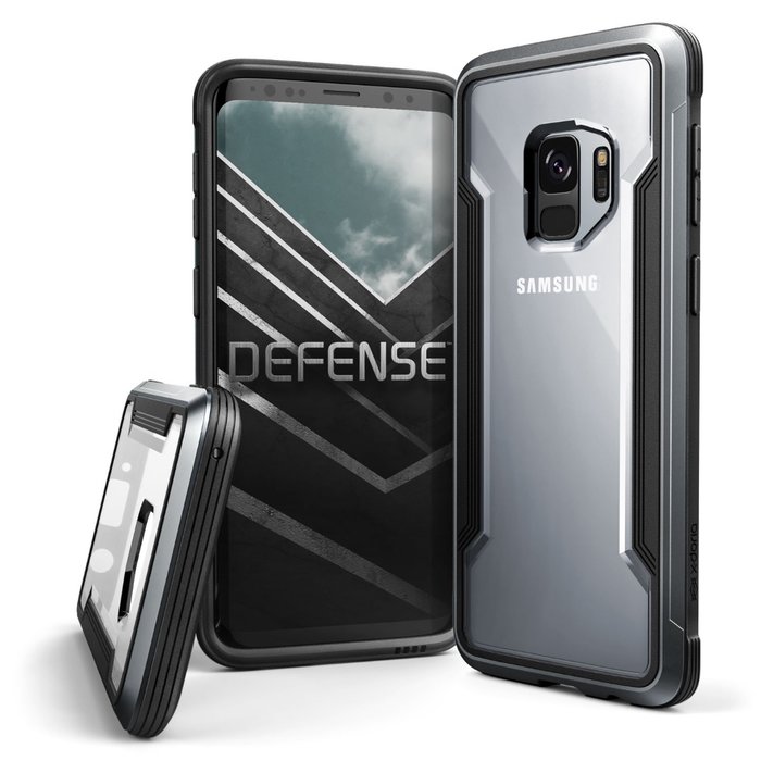 Противоударный чехол накладка X-Doria Defense Shield для Samsung Galaxy S9 Черный - Изображение 33593