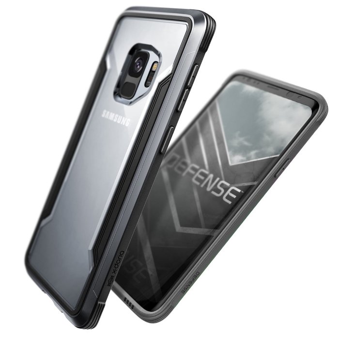 Противоударный чехол накладка X-Doria Defense Shield для Samsung Galaxy S9 Черный - Изображение 33595