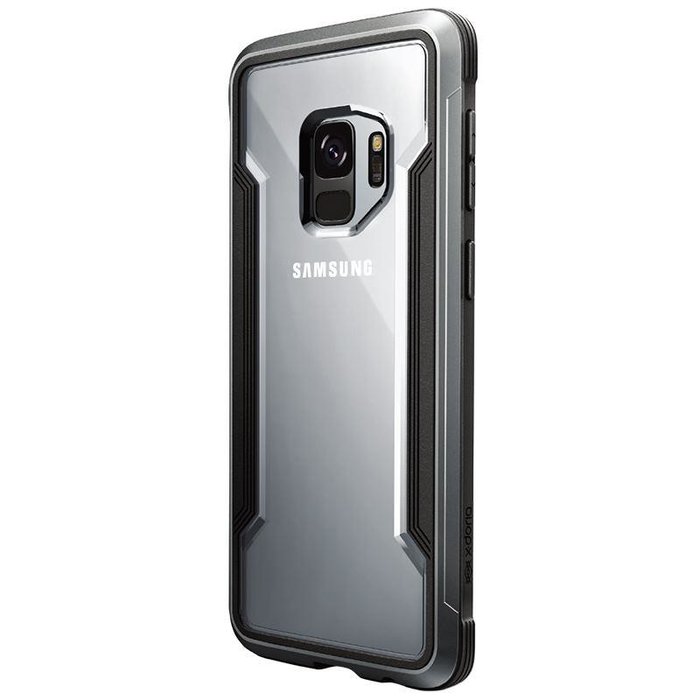Противоударный чехол накладка X-Doria Defense Shield для Samsung Galaxy S9 Черный - Изображение 33597