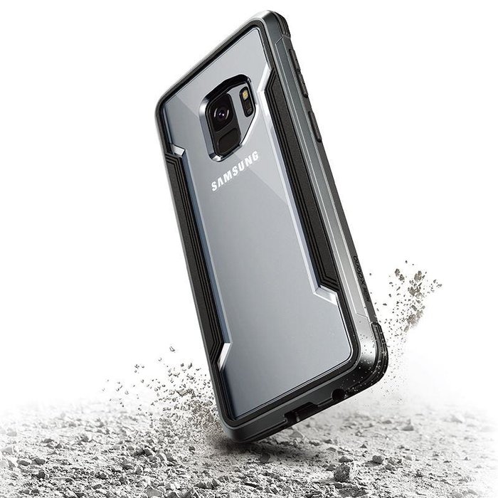 Противоударный чехол накладка X-Doria Defense Shield для Samsung Galaxy S9 Черный - Изображение 33599