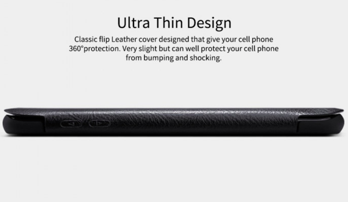 Кожаный чехол книжка Nillkin Qin Series для Samsung Galaxy S9 Черный - Изображение 33643