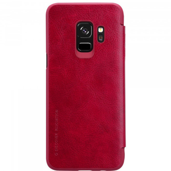 Кожаный чехол книжка Nillkin Qin Series для Samsung Galaxy S9 Красный - Изображение 33651