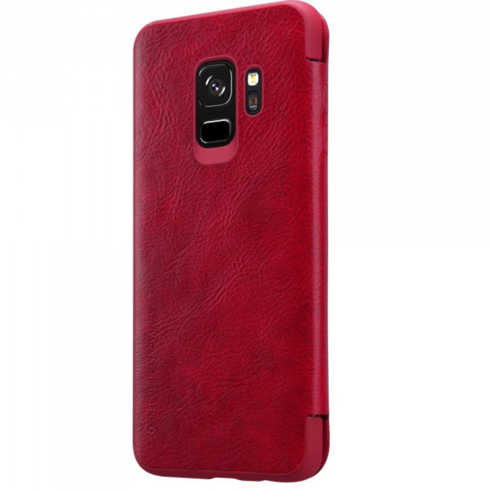 Кожаный чехол книжка Nillkin Qin Series для Samsung Galaxy S9 Красный - Изображение 33655
