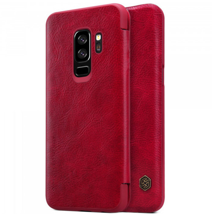 Кожаный чехол книжка Nillkin Qin Series для Samsung Galaxy S9 Plus Красный - Изображение 33771