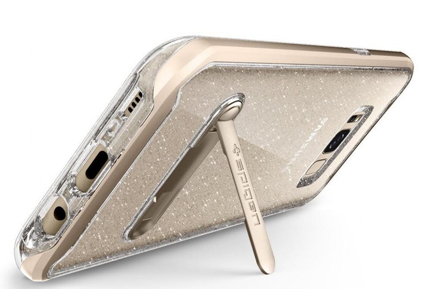 Силиконовый чехол накладка Spigen Neo Hybrid Crystal Glitter для Samsung Galaxy S8 Золотой