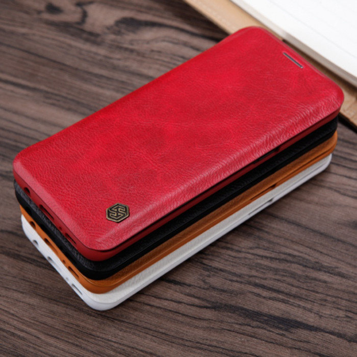 Кожаный чехол книжка Nillkin Qin Series для Samsung Galaxy S9 Plus Коричневый - Изображение 33805