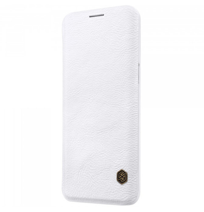 Кожаный чехол книжка Nillkin Qin Series для Samsung Galaxy S9 Plus Белый - Изображение 33825