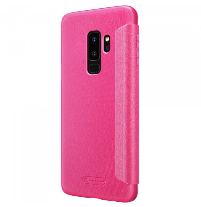 Кожаный чехол книжка Nillkin Sparkle для Samsung Galaxy S9 Plus Розовый - Изображение 33883