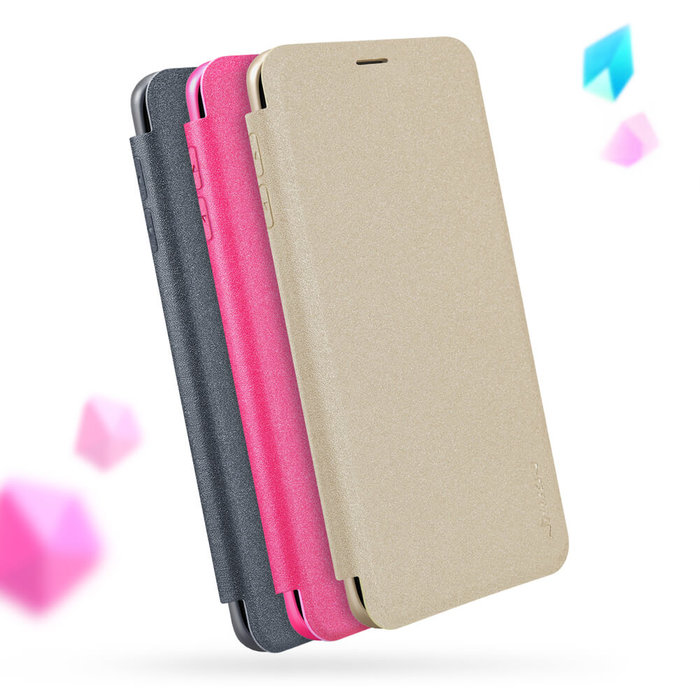Кожаный чехол книжка Nillkin Sparkle для Samsung Galaxy S9 Plus Розовый - Изображение 33887