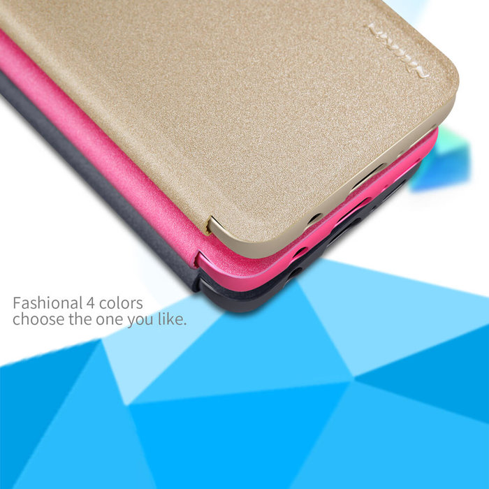 Кожаный чехол книжка Nillkin Sparkle для Samsung Galaxy S9 Plus Розовый - Изображение 33891