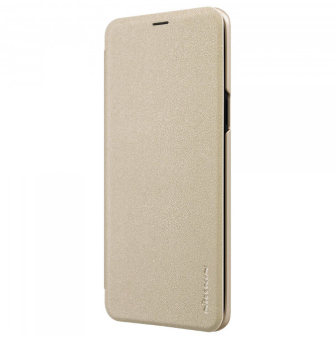Кожаный чехол книжка Nillkin Sparkle для Samsung Galaxy S9 Plus Золото - Изображение 33909