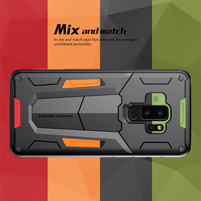 Противоударный чехол накладка Nillkin Defender 2 для Samsung Galaxy S9 Plus Оранжевый - Изображение 34041