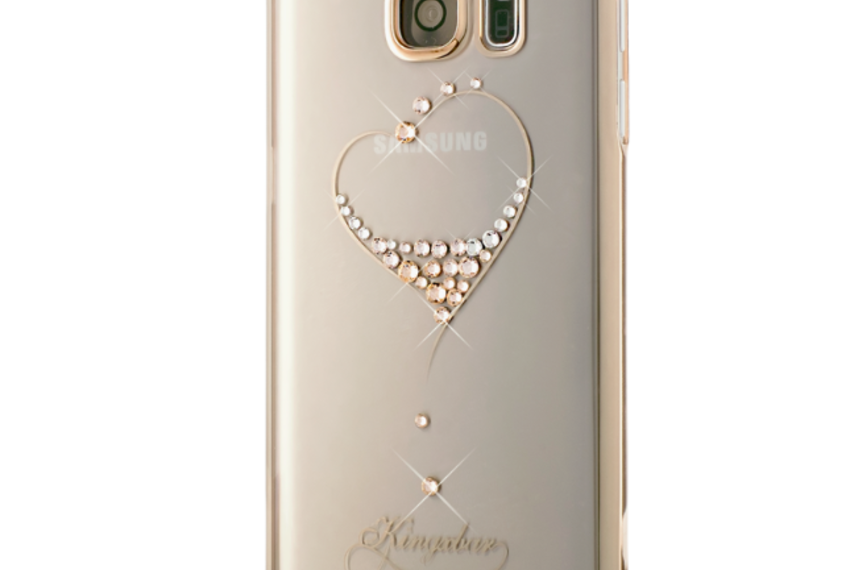 Чехол Swarovski Starry Sky Gold для Galaxy S7 Edge Heart