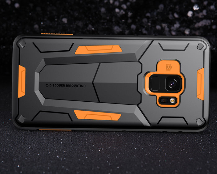 Противоударный чехол накладка Nillkin Defender 2 для Samsung Galaxy S9 Оранжевый - Изображение 34201