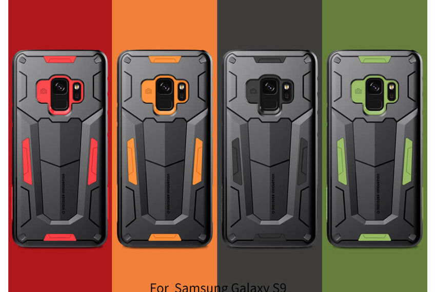 Противоударный чехол накладка Nillkin Defender 2 для Samsung Galaxy S9 Зеленый