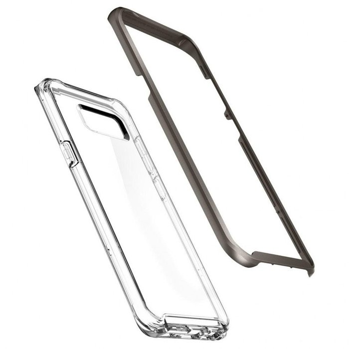Прозрачный чехол накладка Spigen Neo Hybrid Crystal для Samsung Galaxy S8 Сталь - Изображение 6927